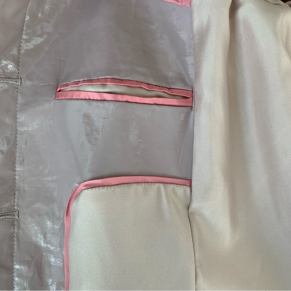 Collection laminated linen trench in mauve - Picture 4 of 6